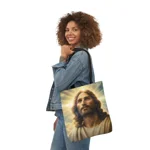 Heavenly Jesus Portrait Shoulder Tote Bag