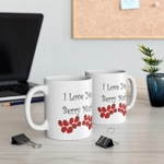I Love You Berry Much Funny Quote Strawberries Coffee Mug