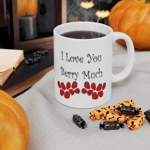 I Love You Berry Much Funny Quote Strawberries Coffee Mug