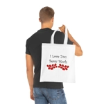 I Love You Berry Much Funny Quote Strawberries Cotton Shopping Tote Bag