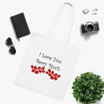 I Love You Berry Much Funny Quote Strawberries Cotton Shopping Tote Bag