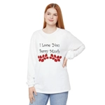 I Love You Berry Much Funny Quote Strawberries Long Sleeve T-Shirt