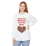 I Love You With Every Pizza My Heart Funny Quote Cotton Long Sleeve T-Shirt