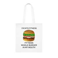 I’m Into Fitness Burger Cotton Shopping Tote Bag