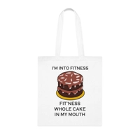 I’m Into Fitness Cake Cotton Shopping Tote Bag