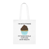 I’m Into Fitness Cupcake Cotton Shopping Tote Bag