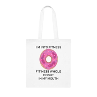 I’m Into Fitness Donut Cotton Shopping Tote Bag