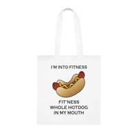 I’m Into Fitness Hot Dog Cotton Shopping Tote Bag