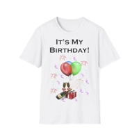 It's My Birthday Balloons And Wine Adult T-Shirt
