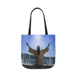 Jesus Baptism Angel Shoulder Tote Bag
