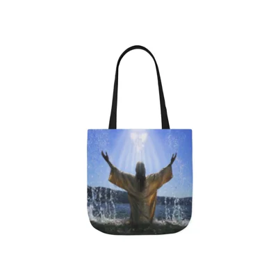 Jesus Baptism Angel Shoulder Tote Bag