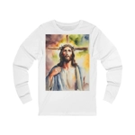 Jesus Christ Cross Watercolour Portrait Painting Long Sleeve T-Shirt Jesus Christ Cross Watercolour Portrait Painting Long Sleeve T-Shirt