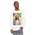 Jesus Christ Cross Watercolour Portrait Painting Long Sleeve T-Shirt Jesus Christ Cross Watercolour Portrait Painting Long Sleeve T-Shirt