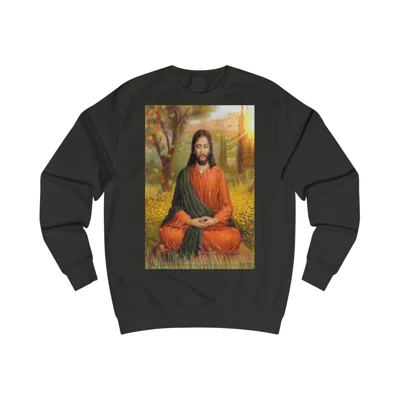 Jesus Meditation At Prayer Portrait Sweatshirt