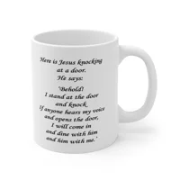 Jesus knocks On The Door Bible Verse Coffee Mug