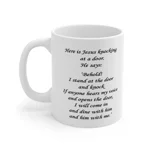 Jesus knocks On The Door Bible Verse Coffee Mug
