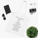 Jesus knocks On The Door Bible Verse Cotton Shopping Tote Bag