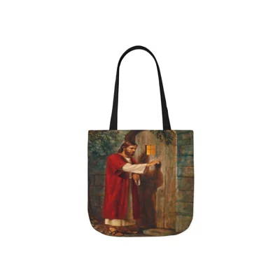 Jesus Knocks On The Door Shoulder Tote Bag