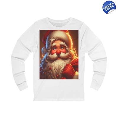 Jolly Saint Nick Christmas Santa Claus Long Sleeve T-Shirt
