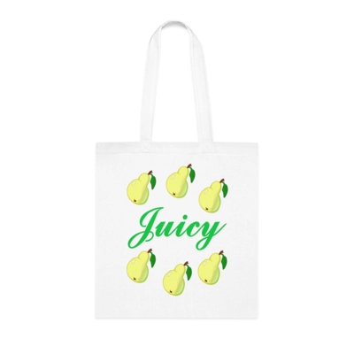 Juicy Pears Fruit Cotton Shopping Tote Bag