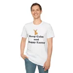 Keep Calm And Happy Easter Bunny Cotton T-Shirt