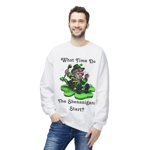 Leprechaun on Shamrock What Time Do The Shenanigans Start Sweatshirt