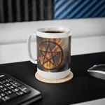 Magic Burning Pentagram Witches Pentacle Coffee Mug