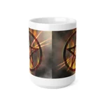Magic Burning Pentagram Witches Pentacle Coffee Mug