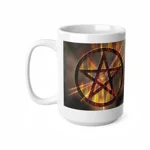 Magic Burning Pentagram Witches Pentacle Coffee Mug