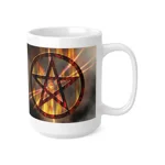 Magic Burning Pentagram Witches Pentacle Coffee Mug