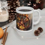 Magic Burning Pentagram Witches Pentacle Coffee Mug