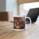 Magic Burning Pentagram Witches Pentacle Coffee Mug