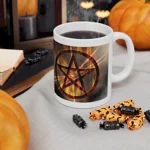 Magic Burning Pentagram Witches Pentacle Coffee Mug