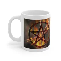 Magic Burning Pentagram Witches Pentacle Coffee Mug