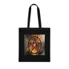 Magic Burning Pentagram Witches Pentacle Cotton Shopping Tote Bag