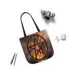 Magic Burning Pentagram Witches Pentacle Shoulder Tote Bag
