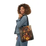Magic Burning Pentagram Witches Pentacle Shoulder Tote Bag