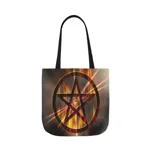 Magic Burning Pentagram Witches Pentacle Shoulder Tote Bag