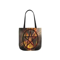 Magic Burning Pentagram Witches Pentacle Shoulder Tote Bag