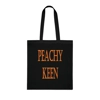 Peachy Keen Cotton Shopping Tote Bag