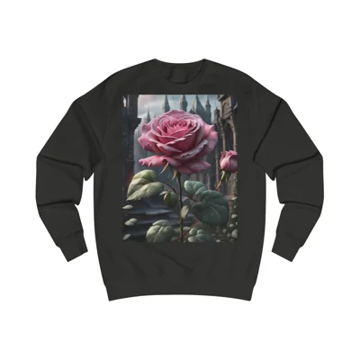 Rose Pink Flower Gothic Fantasy Sweatshirt