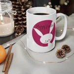 Pink Happy Easter Bunny Coffee Mug
