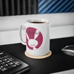 Pink Happy Easter Bunny Coffee Mug