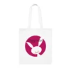 Pink Happy Easter Bunny Cotton Shopping Tote Bag