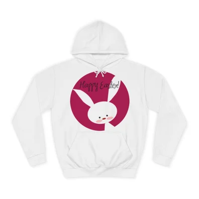 Pink Happy Easter Bunny Hoodie