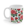 Pink Roses Watercolour Pattern Coffee Mug