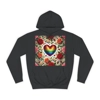 Pride Rainbow Glitter Heart And Roses Hoodie