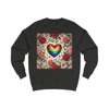 Pride Rainbow Glitter Heart And Roses Sweatshirt