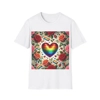 Pride Rainbow Glitter Heart And Roses T-Shirt