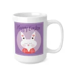Purple Happy Easter Bunny Coffee Mug
